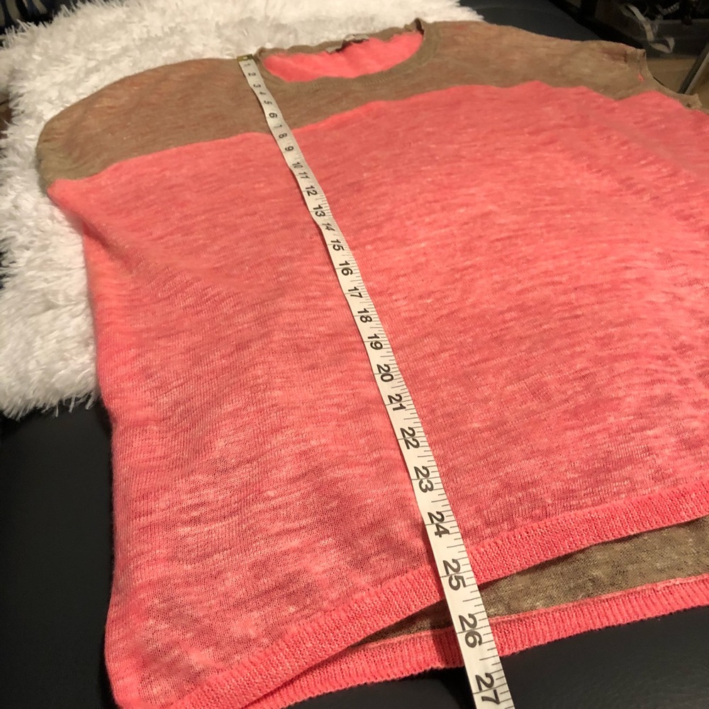 Madewell pink&gray Color Block sweater/pullover. - Picture 5 of 8